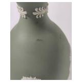 Wedgewood Sage Jasperware Trinket Box, Bud Vase & Plate