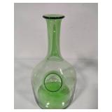 Hand Blown Green Glass Decanter w/Ice Chamber