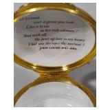 Two Small Halcyon Days Enamels Trinket Boxes