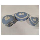 Wedgewood Blue Jasperware Assortment of Trinket Boxes