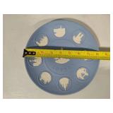 Wedgewood Blue Jasperware London Plate, Small Rectangular Plate & Small Dish