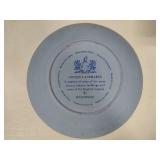 Wedgewood Blue Jasperware London Plate, Small Rectangular Plate & Small Dish