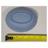 Wedgewood Blue Jasperware London Plate, Small Rectangular Plate & Small Dish