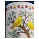 Bilston and Battersea Enamels "Birds in a Tree" Needlecase *With Box*