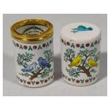 Bilston and Battersea Enamels "Birds in a Tree" Needlecase *With Box*
