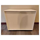 White Six Drawer Storage Unit on Casters