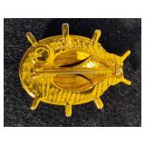 St. John Gilt Black Enamel Lady Bug Brooch & Two Butterfly Hat Pins