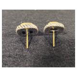 14K & 925 David Yurman Albion Square Earrings