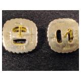 14K & 925 David Yurman Albion Black Onyx Square Earrings