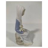 Lladro "Sitting Girl with Lilies" Porcelain Figurine (#4972)