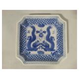 Blue & White Dragon Square Dish