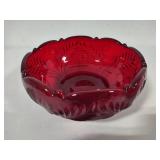 Mosser Glass Inverted Thistle Ruby Red 8" Bowls