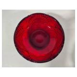 Mosser Glass Inverted Thistle Ruby Red 8" Bowls