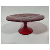 Mosser Glass Inverted Thistle Ruby Red Cake Stands