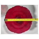 Mosser Glass Inverted Thistle Ruby Red Cake Stands