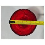 Mosser Glass Inverted Thistle Ruby Red Compote & Covered Dish