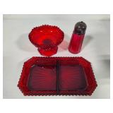 Assorted Ruby Red Serving Pieces