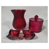 Ruby Red/Pink Decor Pieces