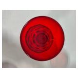 Viking Ruby Red Georgian Honeycomb Goblets