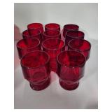 Viking Ruby Red Georgian Honeycomb Small Glasses