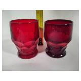 Viking Ruby Red Georgian Honeycomb Small Glasses