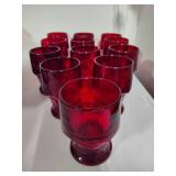 Viking Ruby Red Georgian Honeycomb Large Glasses