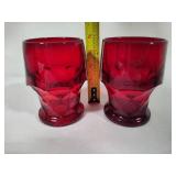 Viking Ruby Red Georgian Honeycomb Large Glasses