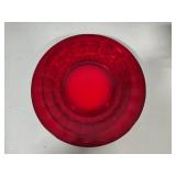 Viking Ruby Red Georgian Honeycomb Luncheon Plates