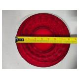 Viking Ruby Red Georgian Honeycomb Luncheon Plates