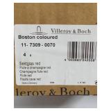 Villeroy & Boch Boston Red Champagne Flutes