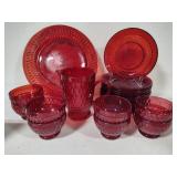 Villeroy & Boch Boston Red Plates, Bowls, Pitcher & Serving Platter