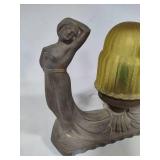 *Rare* Art Deco Figural Statue Copper Lamp