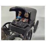 Cast Iron Amish Family Horse & Buggy