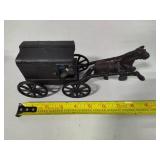 Cast Iron Amish Family Horse & Buggy