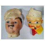 Vintage Chalkware String Holders