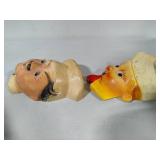 Vintage Chalkware String Holders