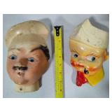 Vintage Chalkware String Holders