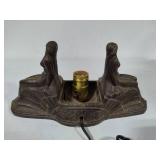 Art Deco Figural Statue Bronze Lamp - No Shade