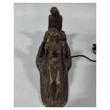 Art Deco Figural Statue Bronze Lamp - No Shade