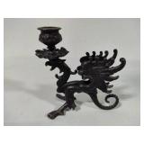Cast Iron Griffin Candle Holder