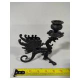 Cast Iron Griffin Candle Holder
