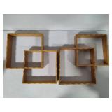 Set of Two MCM Style Hanging Shelves