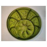 Indiana Glass Avocado Green Deviled Egg Plate