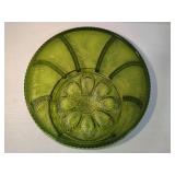 Indiana Glass Avocado Green Deviled Egg Plate