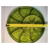 Indiana Glass Avocado Green Deviled Egg Plate