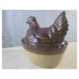 (CNTR) Vintage Glazed Hen On Nest /...
