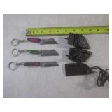(FS) 3 Damascus Blade Keychain Kniv...