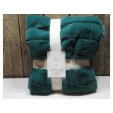 Threshold Deep green Plush Throw