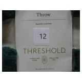 Threshold Deep green Plush Throw