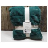 Threshold Deep green Plush Throw